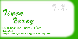 timea nerey business card